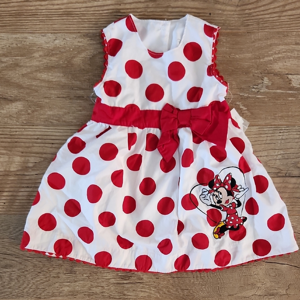Disney Red and White Dress with Character Design